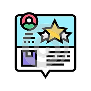 testimonial feedback color icon vector illustration