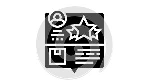 testimonial feedback glyph icon animation