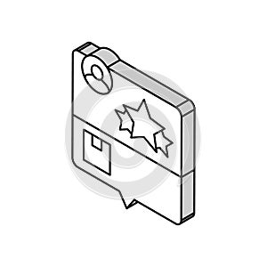 testimonial feedback isometric icon vector illustration