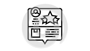 testimonial feedback line icon animation