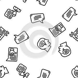 testimonial feedback quote vector seamless pattern