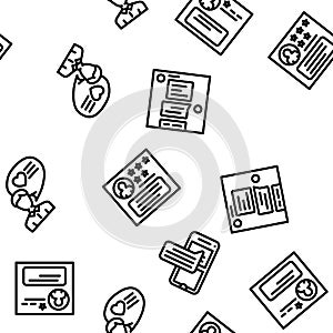 testimonial feedback quote vector seamless pattern