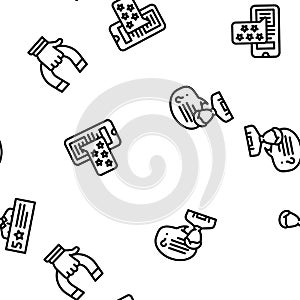 testimonial feedback quote vector seamless pattern