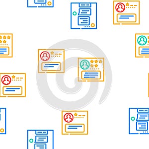 testimonial feedback quote vector seamless pattern