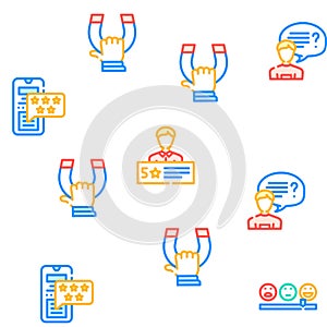 testimonial feedback quote vector seamless pattern