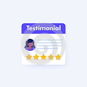 testimonial and feedback vector design