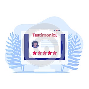 testimonial and feedback vector icon