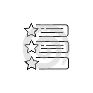 Testimonial list line outline icon