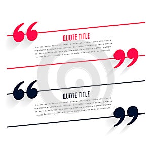 Testimonial or quotes template in two colors