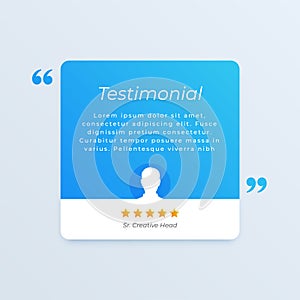 testimonial review template with star rating remark