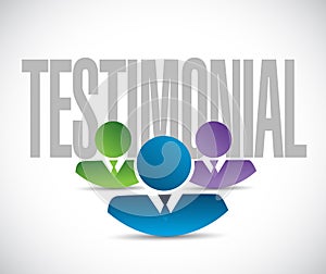 testimonial team sign illustration design graphic