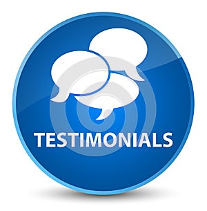 Testimonials (comments icon) elegant blue round button