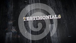 Testimonials - extruded title video animation