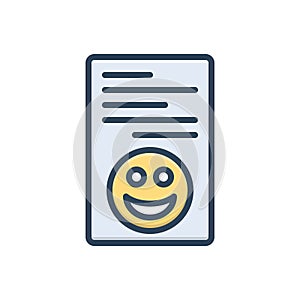 Color illustration icon for Testimonials, grateful and beholden