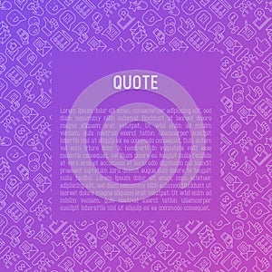 Testimonials and quote concept