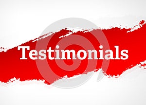 Testimonials Red Brush Abstract Background Illustration