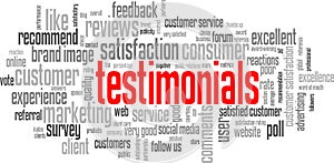 TESTIMONIALS Tag Cloud (customer service satisfaction quality)