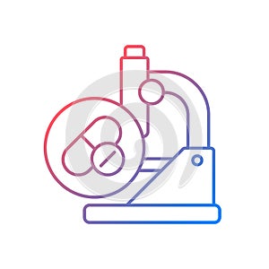 Testing drugs gradient linear vector icon