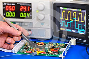 Testing an electronics circuit board