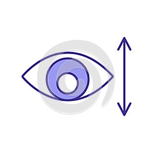 Testing eye reflectors RGB color icon