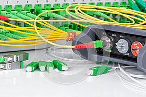 Testing fiber network, optic power meter and optical equipment