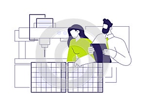 Testing metamaterials abstract concept vector illustration.