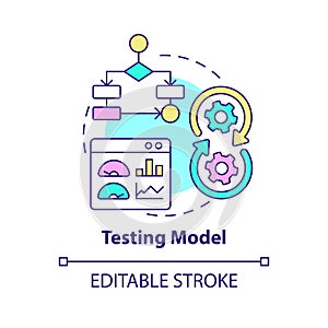 Testing model concept icon