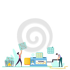 Testing process business concept vector