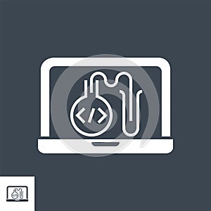 Testing Programming Vector Glyph Icon