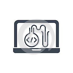 Testing Programming Vector Glyph Icon