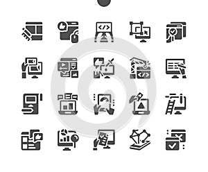 Testing responsive website at work. Website development