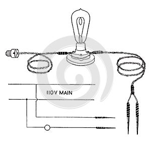 Testing Set, vintage illustration