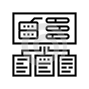 testing system line icon vector illustration