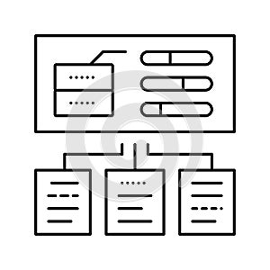 testing system line icon vector illustration