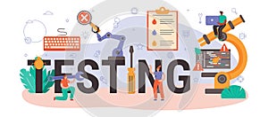 Testing typographic header. Application or website code