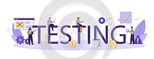 Testing typographic header. Application or website code