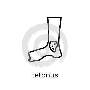 Tetanus icon. Trendy modern flat linear vector Tetanus icon on w