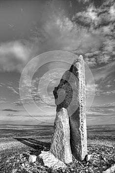 Teter Rock and clouds, Flint Hills, Kansas