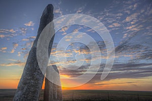 Teter Rock at sunset, Flint Hills, Kansas