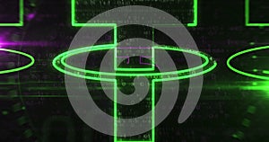 Tether USDT stablecoin cryptocurrency symbol loop digital concept