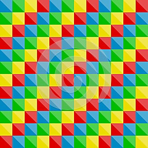 Tethris puzzle game simple background. Retro pattern in vector flat