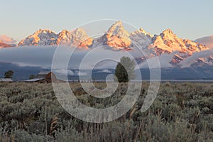 The Teton Mountain Range near Jackson, Wyoming