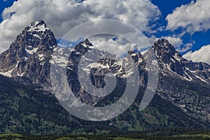 The Teton Mountain Range in Wyoming