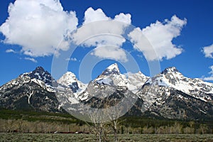 Teton Mountains and Clouds