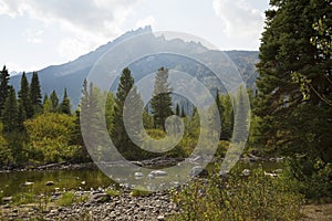 Teton Mountains from Cottonwood Creek, Jackson Hole, Wyoming.