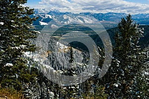 Teton Pass Highway vista in Wyoming