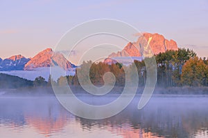 Teton Sunrise Fall Landscape