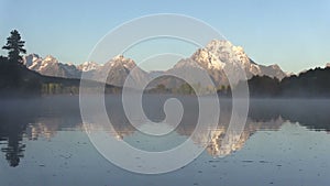 Tetons Fall Reflection at Oxbow Bend