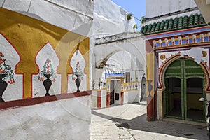 View of the entrance of a mosque in Tetouan, Morocco