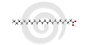 Tetracosanoic acid molecular structure isolated on white